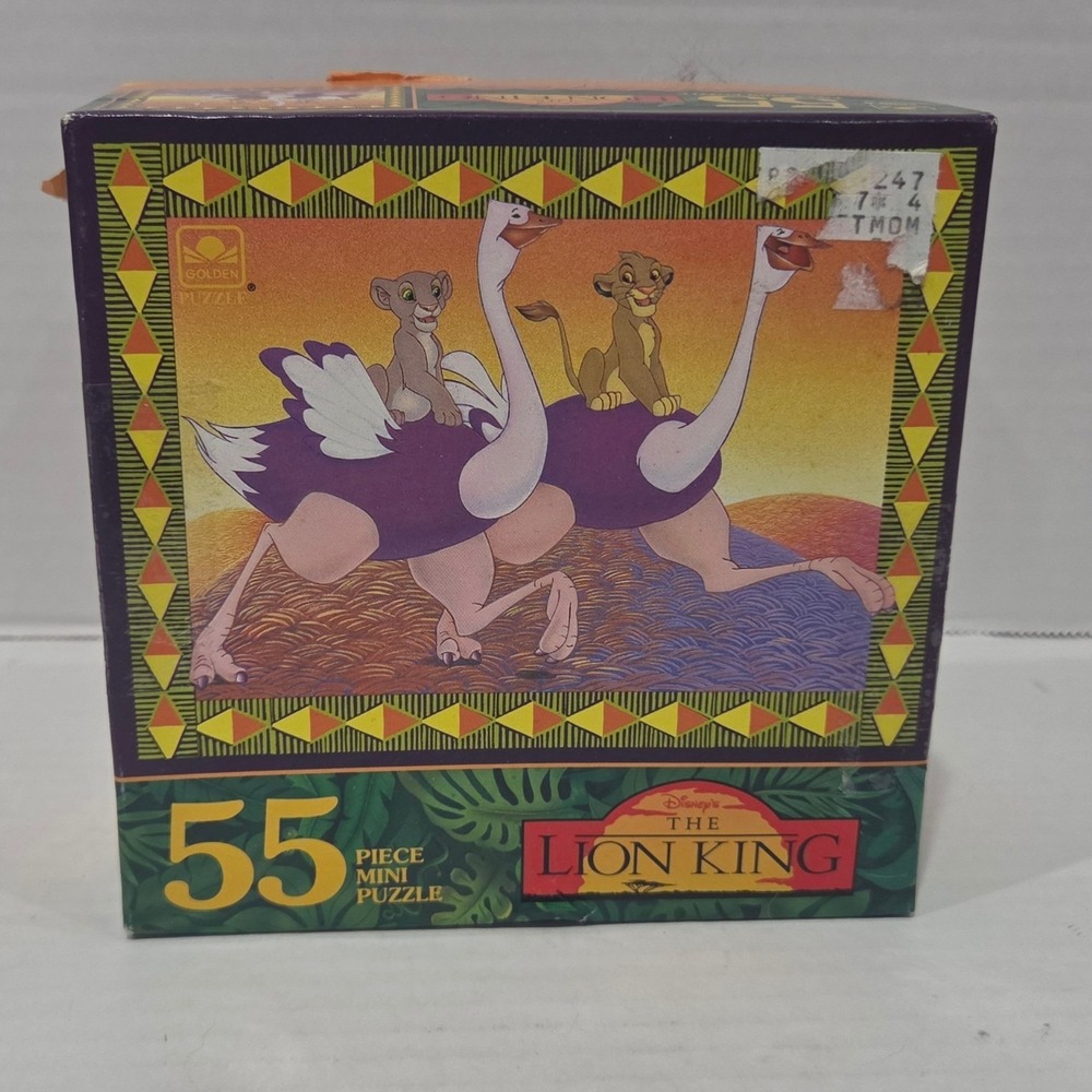 Vintage Golden Disney The Lion King 55 Piece Mini Puzzle Simba Nala Ostriches